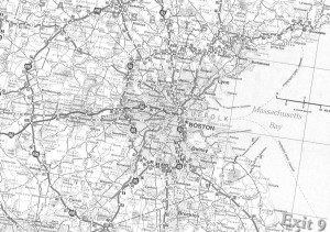 Photo of a map of Boston