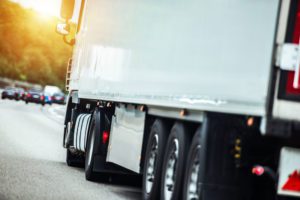 Photo of side view of an 18-wheeler